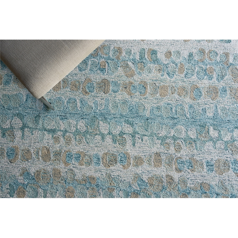 Colorplay Hand-Tufted New Zealand Wool Turquoise 2'x3' Area Rug