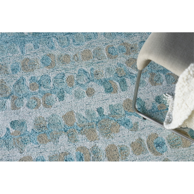 Colorplay Hand-Tufted New Zealand Wool Turquoise 2'x3' Area Rug
