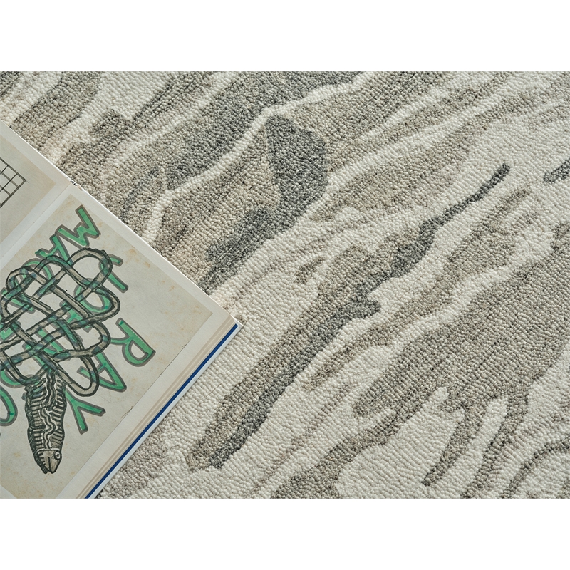 Cortero Hand-Tufted New Zealand Wool Gray/Ivory 14'x18' Area Rug