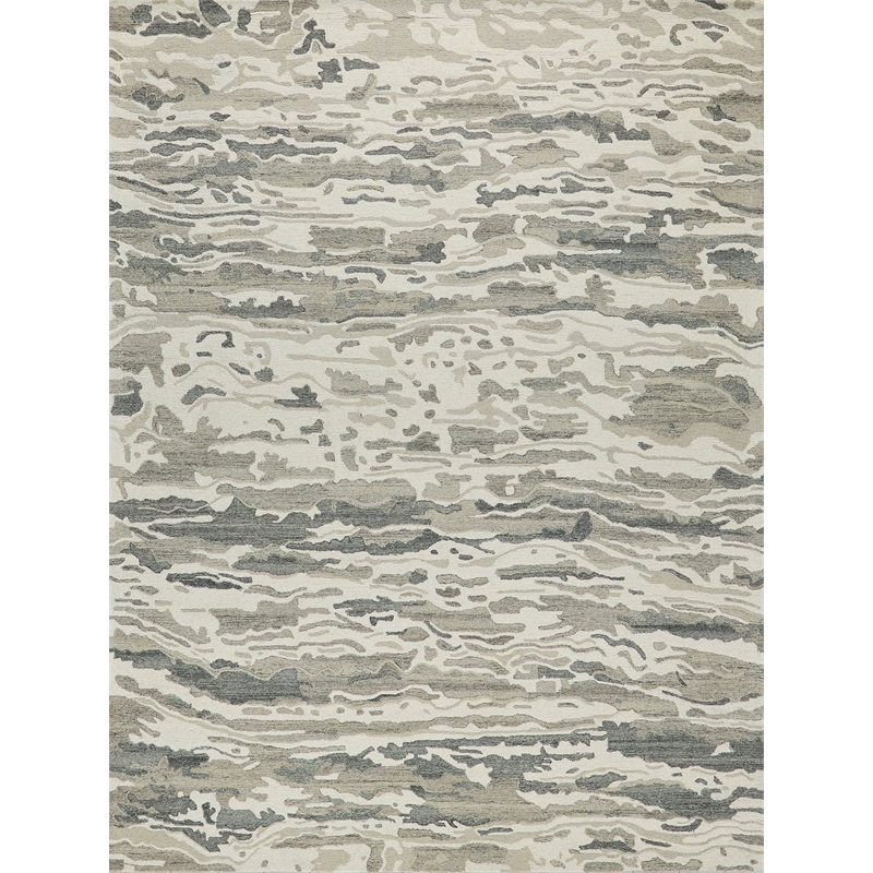 Cortero Hand-Tufted New Zealand Wool Gray/Ivory 4'x6' Area Rug