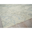 Cortero Hand-Tufted New Zealand Wool Light Blue/Ivory 6'x9' Area Rug