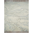 Cortero Hand-Tufted New Zealand Wool Light Blue/Ivory 6'x9' Area Rug
