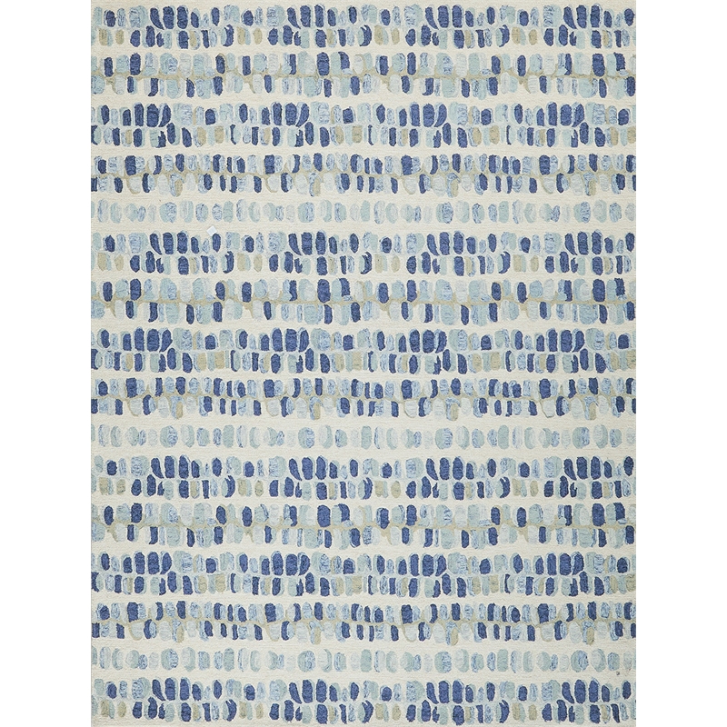 Colorplay Hand-Tufted New Zealand Wool Navy/Beige 10'x14' Area Rug