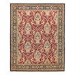 Contemporary Hand-Knotted New Zealand Wool Burgundy 8'x10' Area Rug