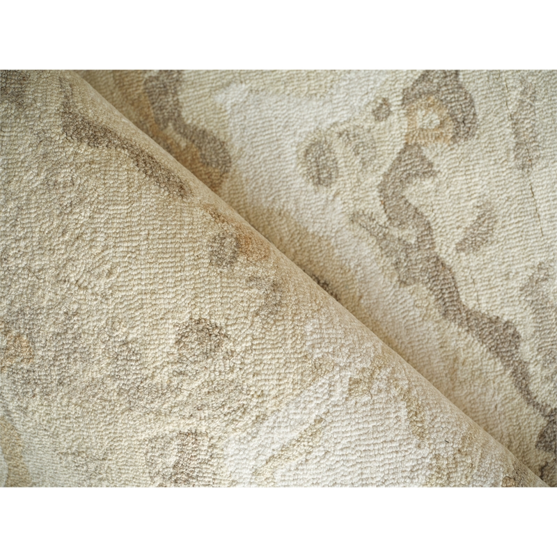 Cortero Hand-Tufted New Zealand Wool Gold/Ivory 6'x9' Area Rug