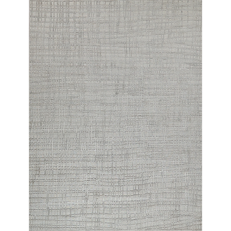 Crescendo Handloomed Bamboo Silk Silver 4'x6' Area Rug
