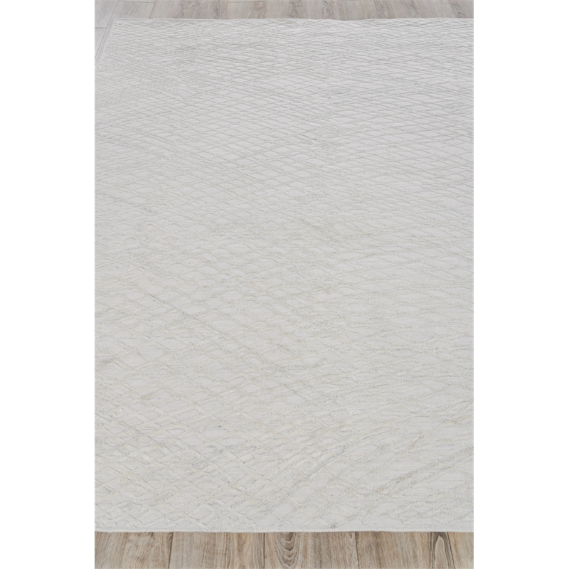 Crescendo Handloomed Bamboo Silk White 12'x15' Area Rug