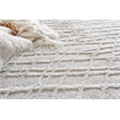 Crescendo Handloomed Bamboo Silk White 2'x3' Area Rug