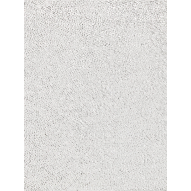 Crescendo Handloomed Bamboo Silk White 6'x9' Area Rug