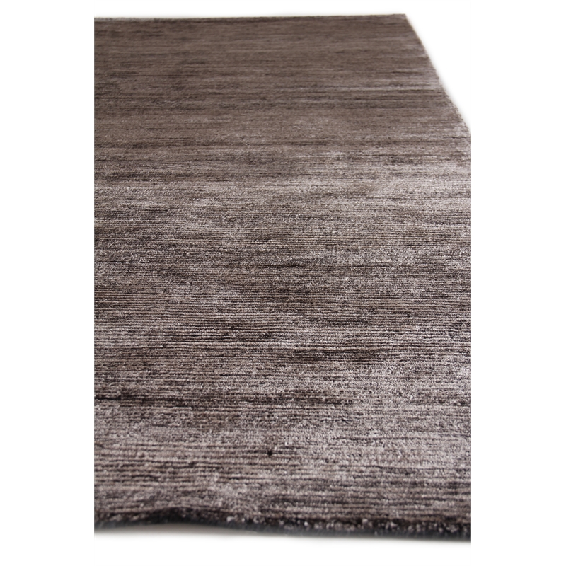 Crush Hand-Knotted Bamboo Silk Charcoal/Gray 6'x9' Area Rug
