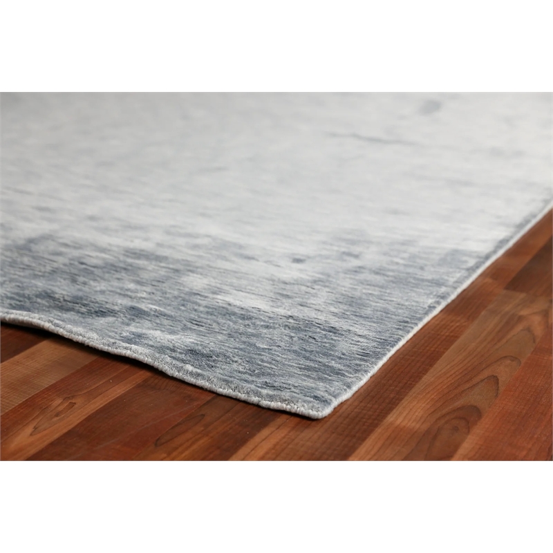 Dove Handloomed Viscose Blue 6'x9' Area Rug