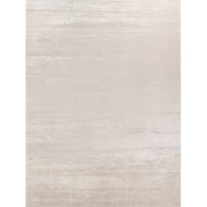 Dove Plain Handloomed Viscose Silver 12'x15' Area Rug
