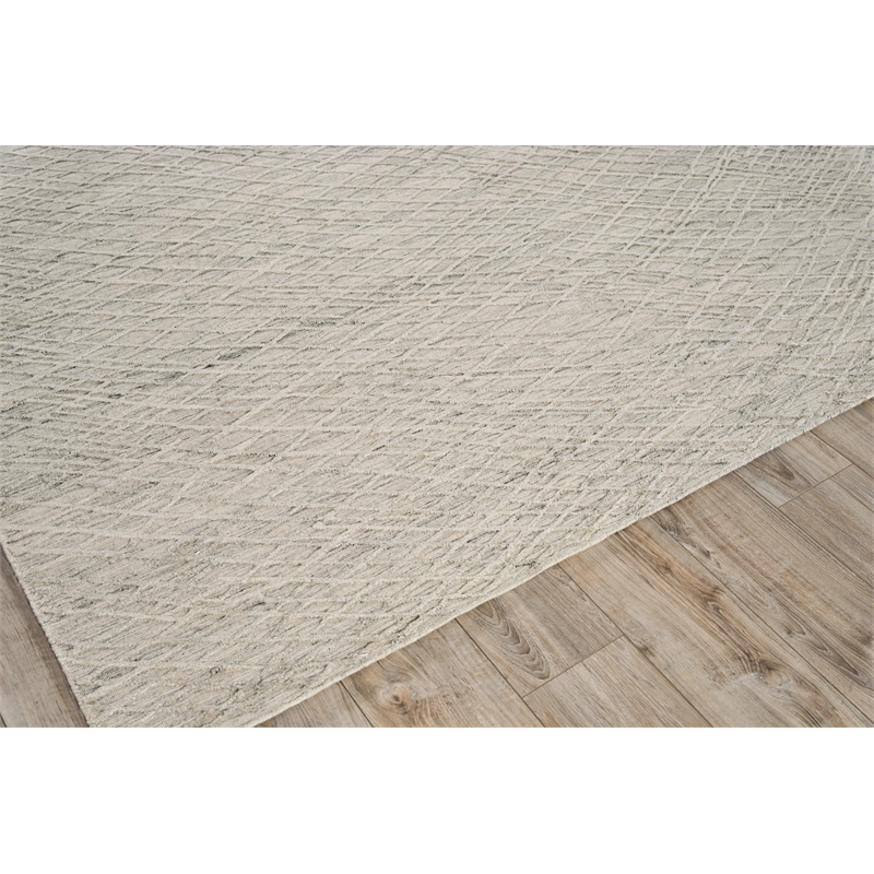Crescendo Handloomed Bamboo Silk Beige 6'x9' Area Rug