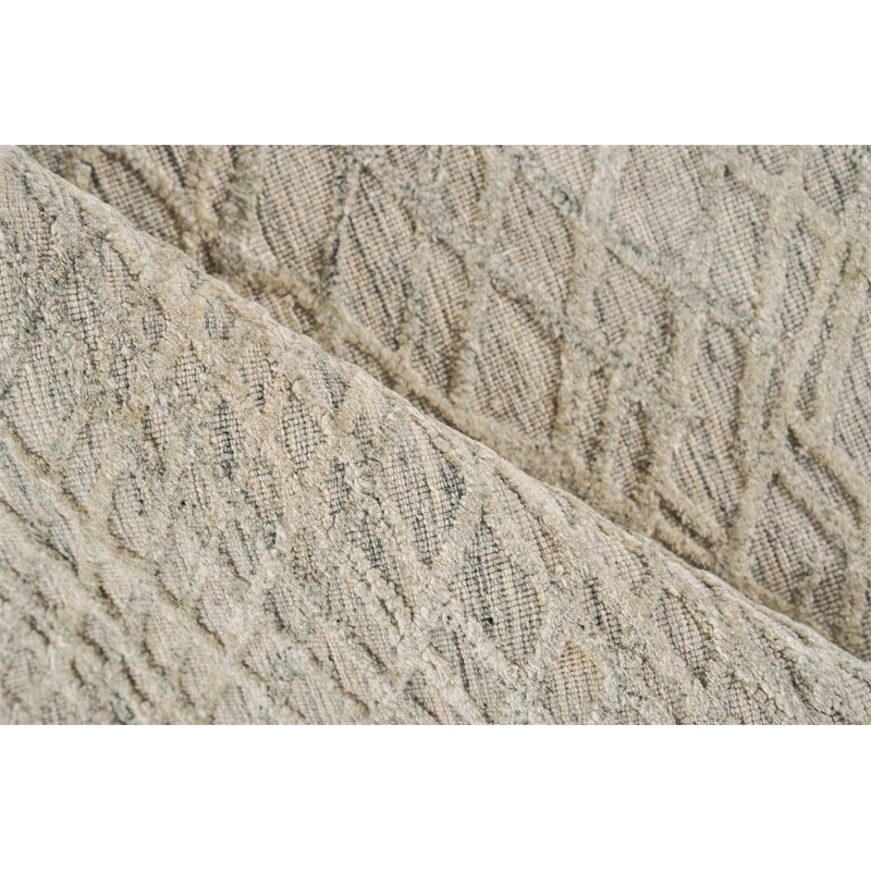 Crescendo Handloomed Bamboo Silk Beige 6'x9' Area Rug