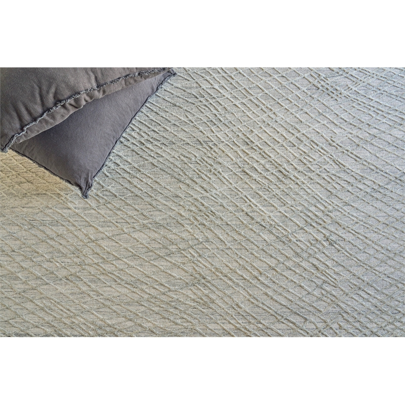 Crescendo Handloomed Bamboo Silk Beige 6'x9' Area Rug