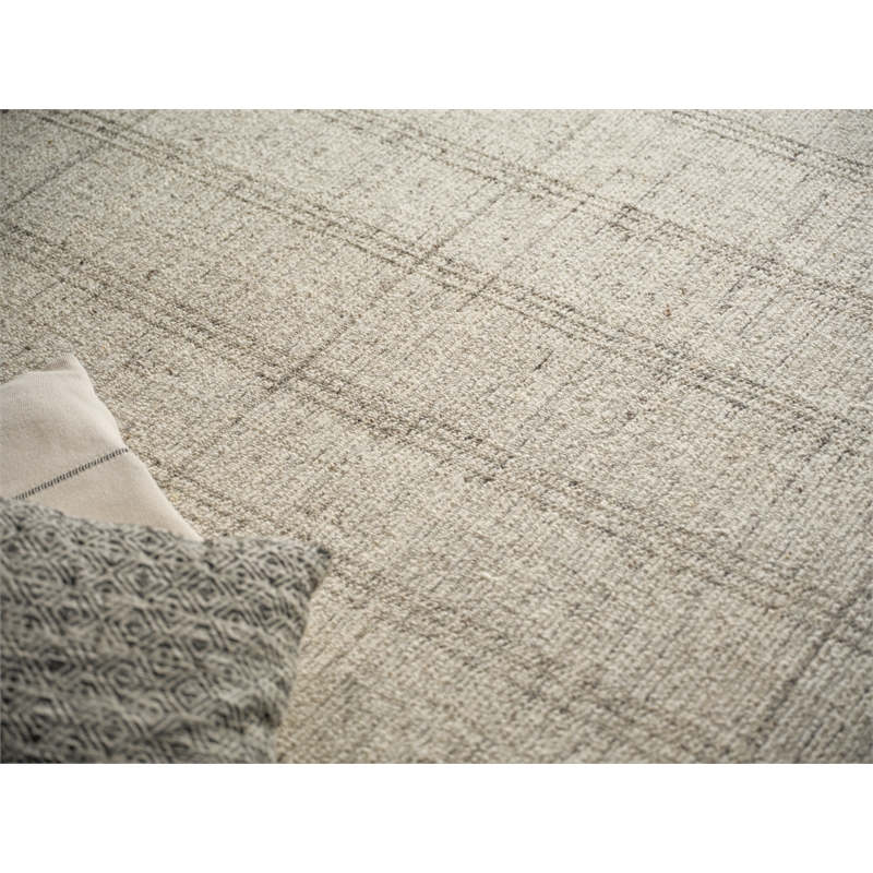 Desi Hand-Knotted Wool Silver 10'x14' Area Rug