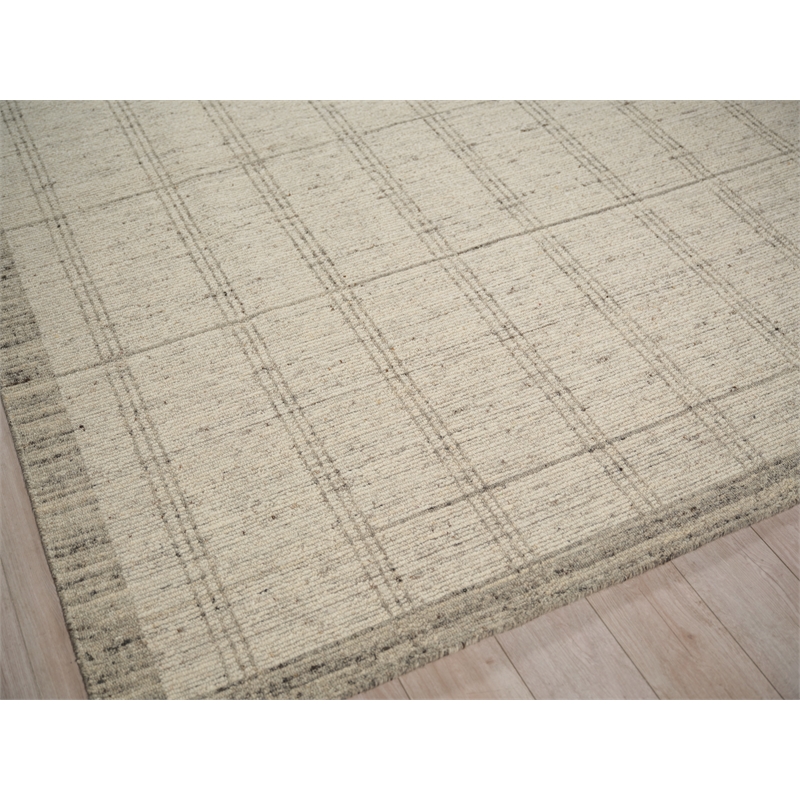Desi Hand-Knotted Wool Silver 14'x18' Area Rug