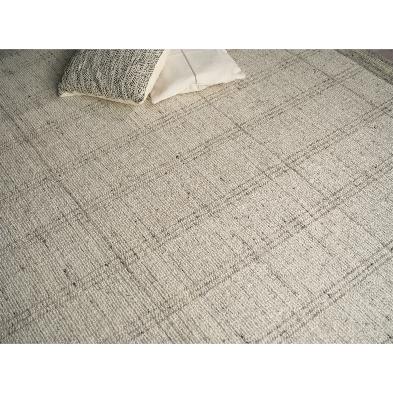 Desi Hand-Knotted Wool Silver 6'x9' Area Rug