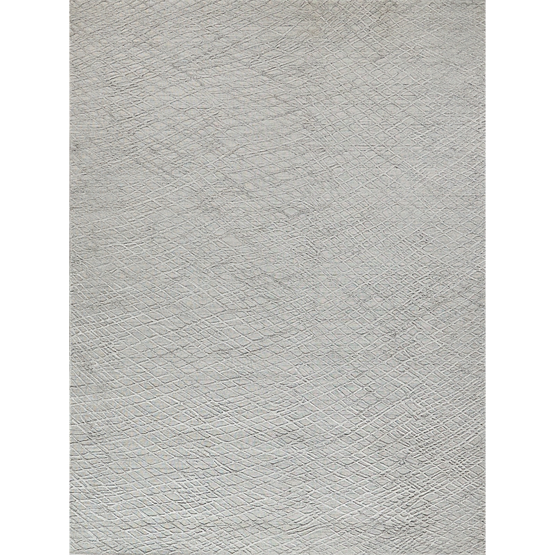 Crescendo Handloomed Bamboo Silk Silver 14'x18' Area Rug