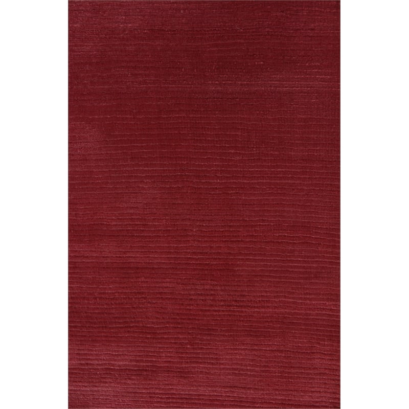 Dove Handloomed Viscose Red 14'x18' Area Rug