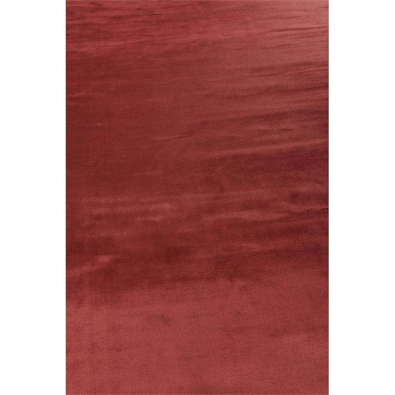 Dove Handloomed Viscose Ruby Red 8'x10' Area Rug