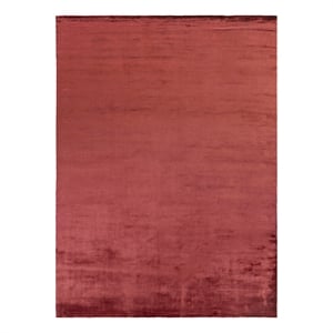 Dove Handloomed Viscose Ruby Red 8'x10' Area Rug