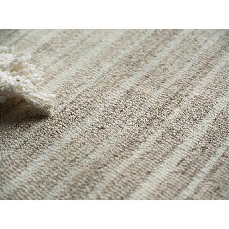 Dusseldorf Hand-Tufted New Zealand Wool Beige/Ivory 10'x14' Area Rug