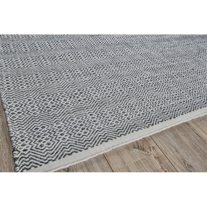 Echo Flatweave Pet Ivory/Black 12'x15' Area Rug