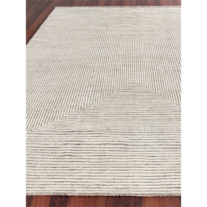 Crescent Hand-Knotted New Zealand Wool Ivory 8'x10' Area Rug