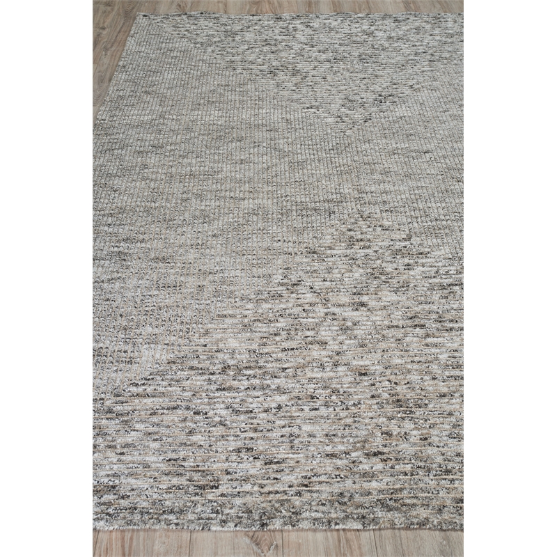 Crescent Hand-Knotted New Zealand Wool Gray 12'x15' Area Rug