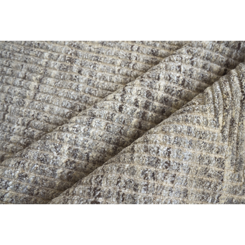 Crescent Hand-Knotted New Zealand Wool Gray 12'x15' Area Rug