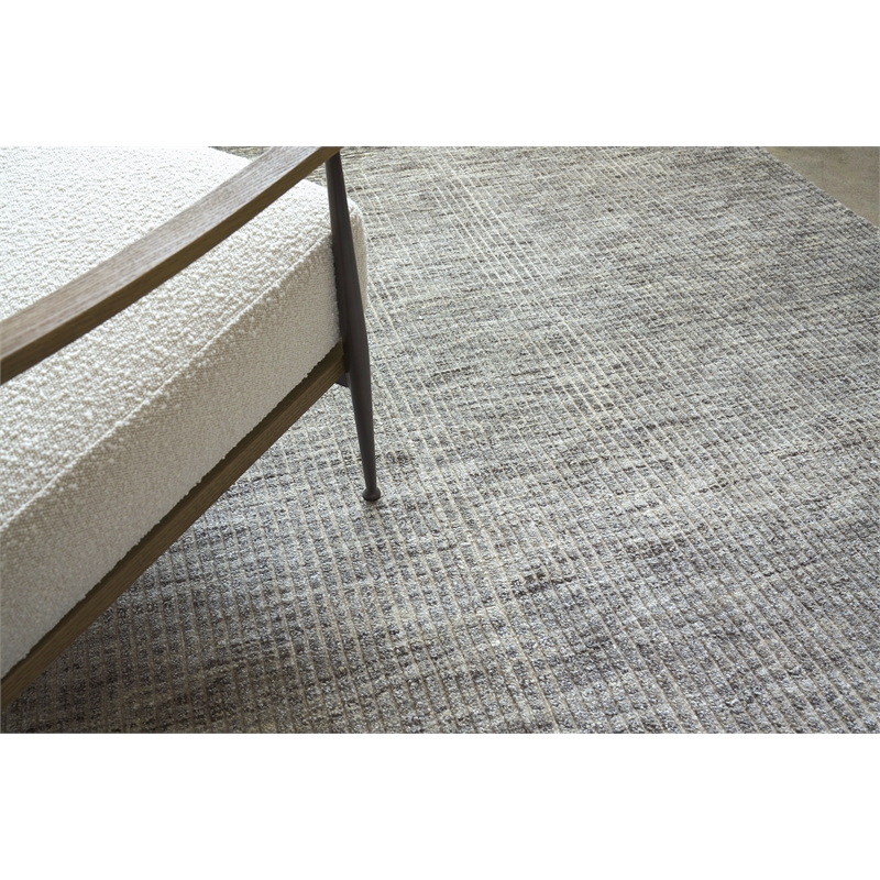 Crescent Hand-Knotted New Zealand Wool Gray 12'x15' Area Rug