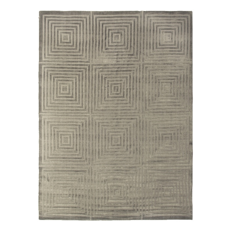 Dove Embossed Handloomed Viscose Dark Gray 9'x12' Area Rug