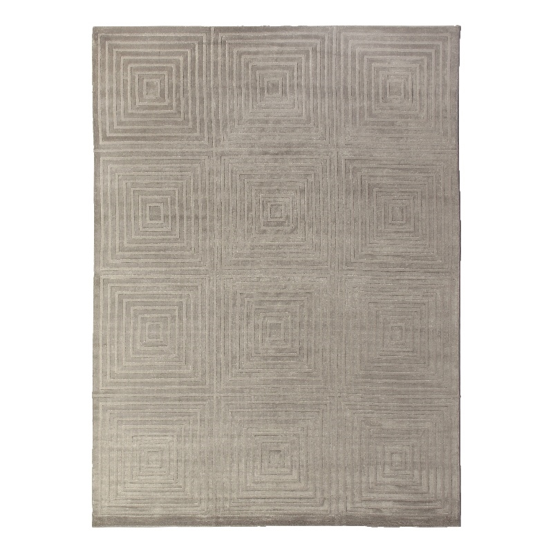 Dove Embossed Handloomed Viscose Silver 6'x9' Area Rug