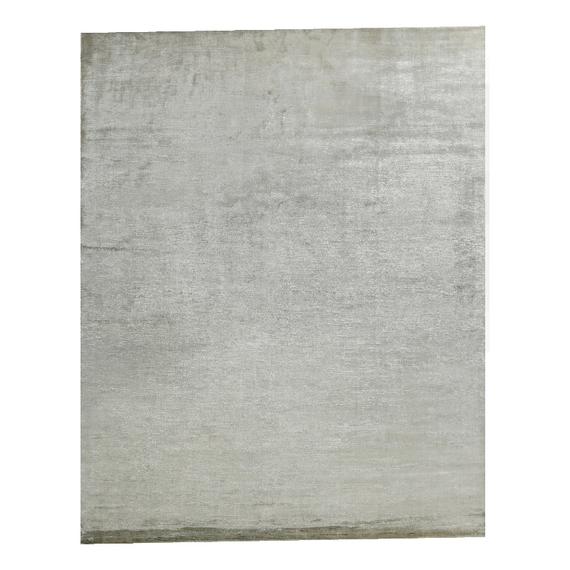 Dove Plain Handloomed Viscose Light Green 10'x14' Area Rug