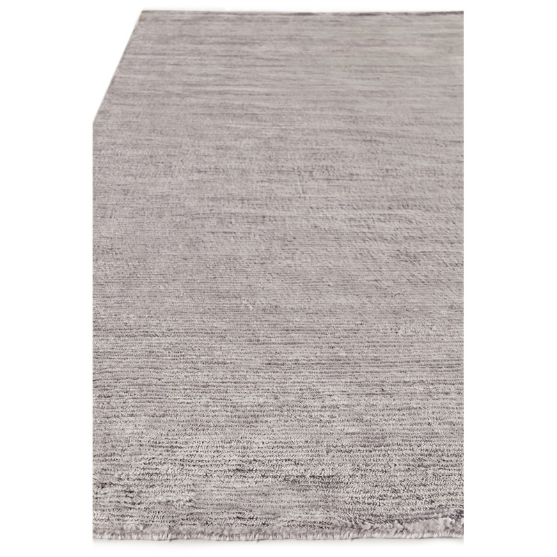 Crush Hand-Knotted Bamboo Silk Dark Silver/Silver 10'x14' Area Rug