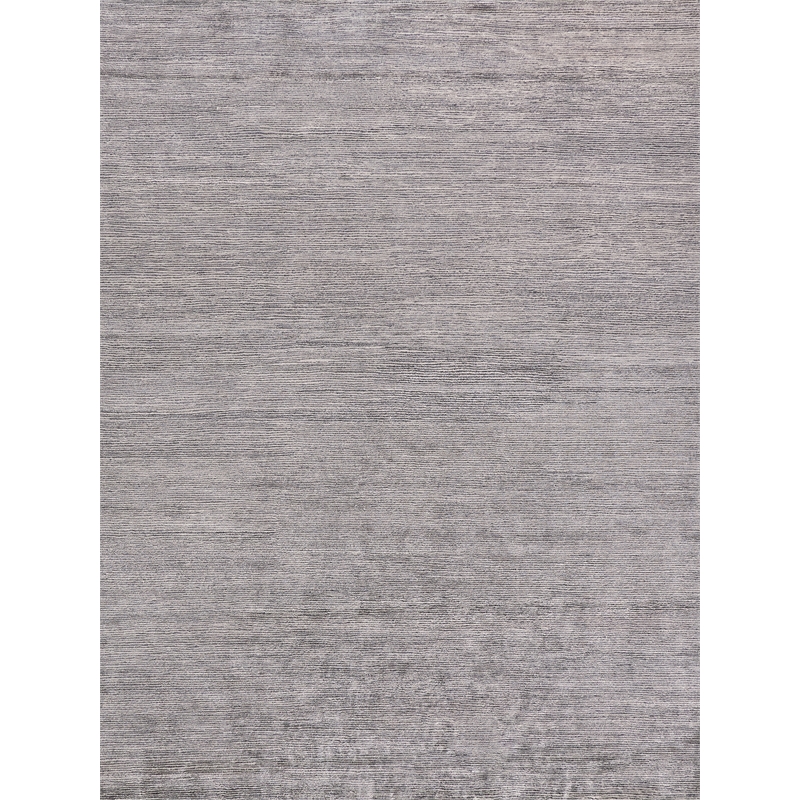 Crush Hand-Knotted Bamboo Silk Dark Silver/Silver 10'x14' Area Rug
