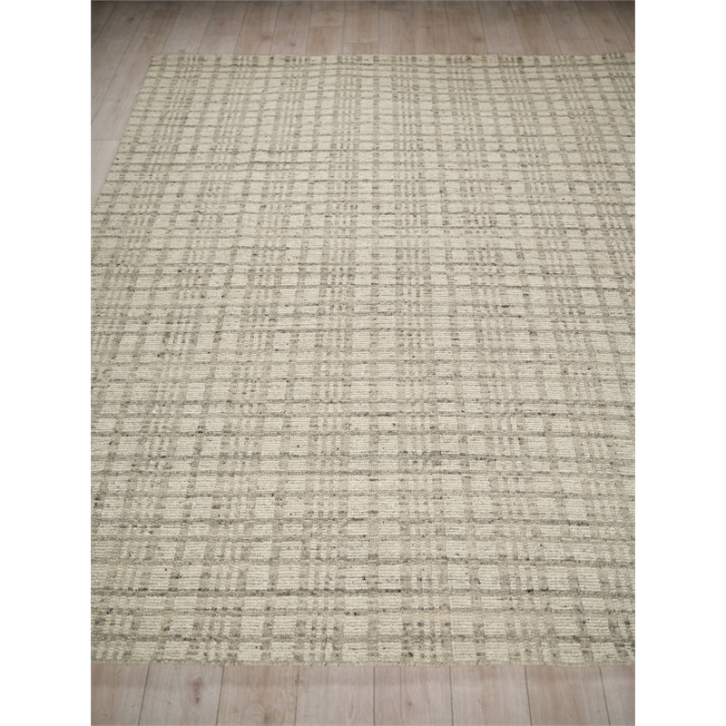 Desi Hand-Knotted Wool Light Silver 6'x9' Area Rug