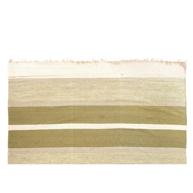 Druggets Flatweave New Zealand Wool Green 5'x8' Area Rug