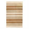 Druggets Flatweave New Zealand Wool Beige/Brown 5'x8' Area Rug