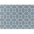 Druggets Flatweave New Zealand Wool Turquoise/White 5'x8' Area Rug