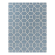 Druggets Flatweave New Zealand Wool Turquoise/White 5'x8' Area Rug