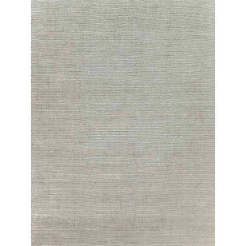 Duo Handloomed Wool/Bamboo Silk White/Gray 2'x3' Area Rug