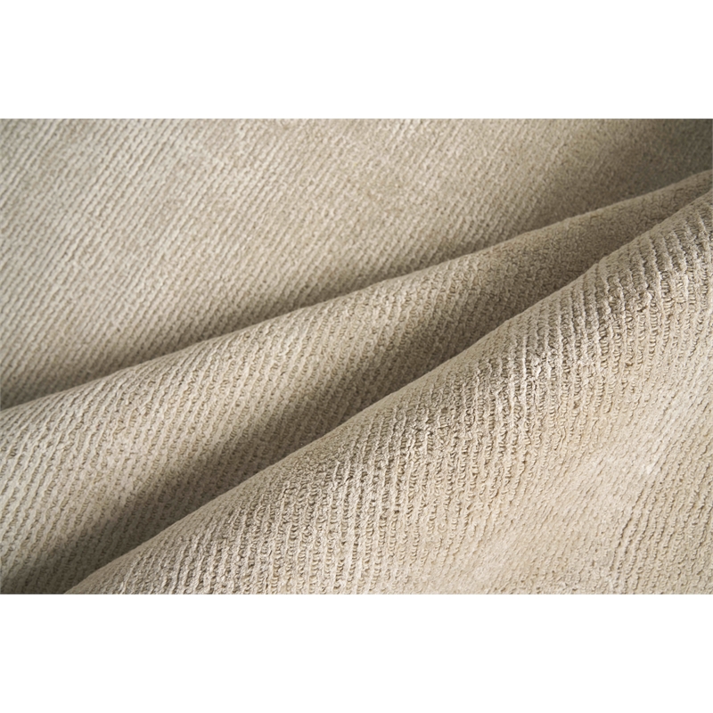 Duo Handloomed Wool/Bamboo Silk Gray/White 2'x3' Area Rug