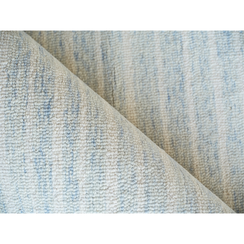 Dusseldorf Hand-Tufted New Zealand Wool Blue/Ivory 9'x12' Area Rug