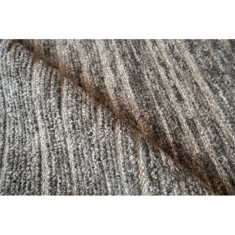 Eaton Hand-Knotted Wool/Bamboo Silk Gray/Ivory 10'x14' Area Rug