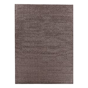 Demani Handloomed New Zealand Wool Brown 8'x10' Area Rug