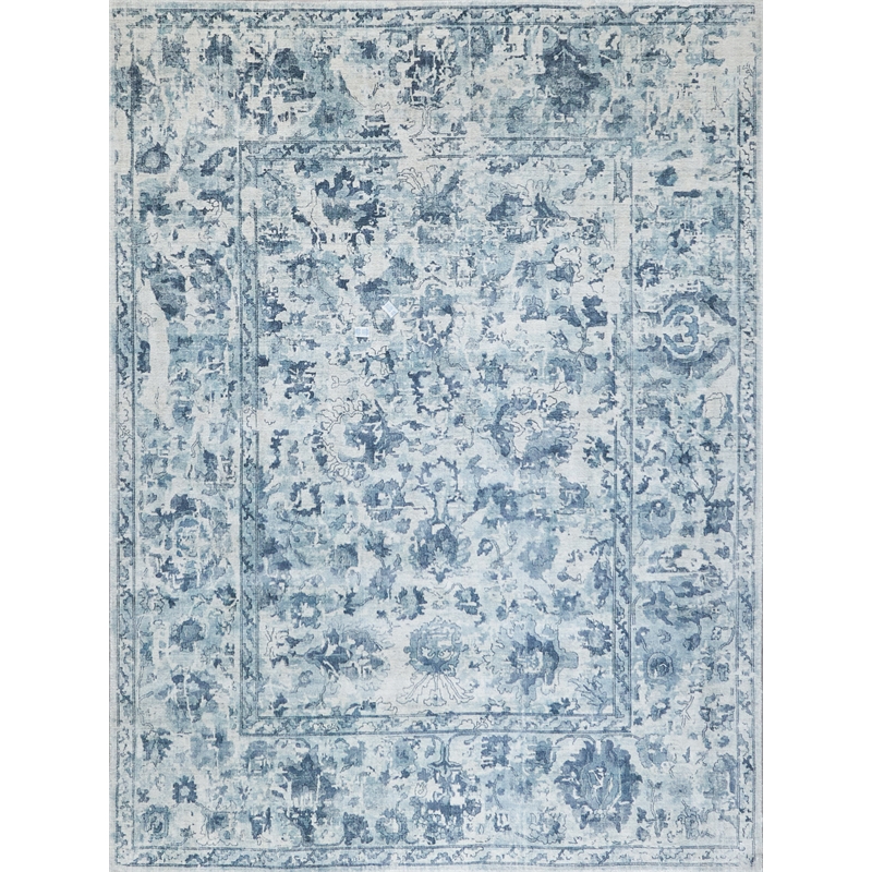 Dorchester Handloomed Wool/Bamboo Silk Navy/Blue 9'x12' Area Rug