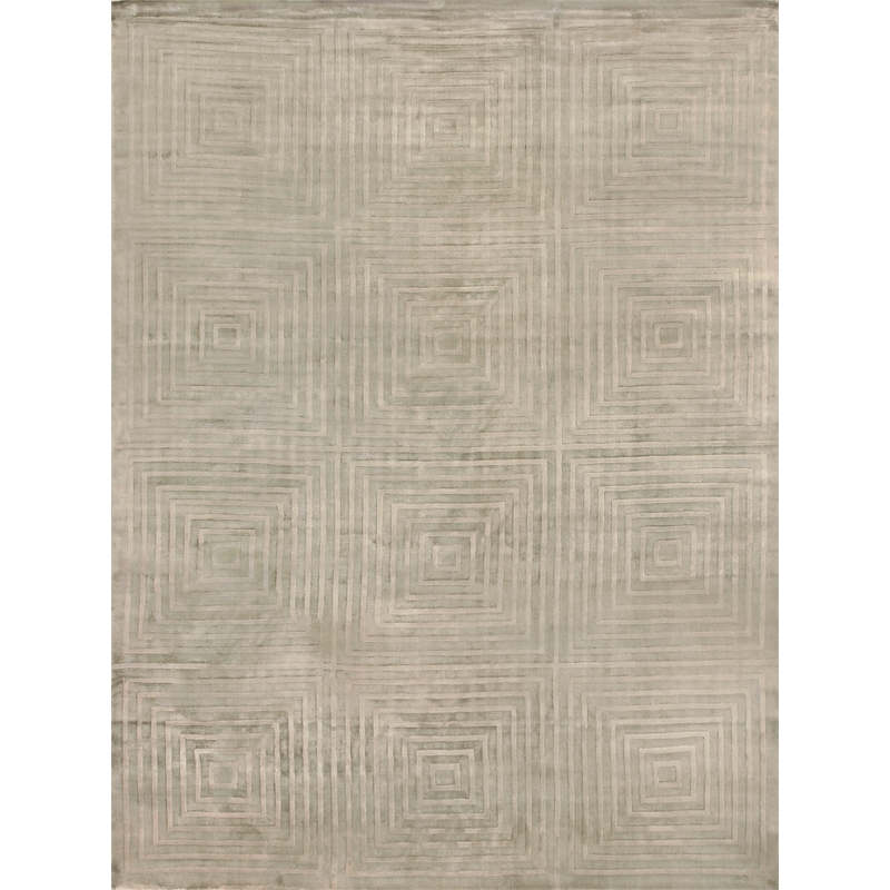 Dove Embossed Handloomed Viscose Light Beige 6'x9' Area Rug
