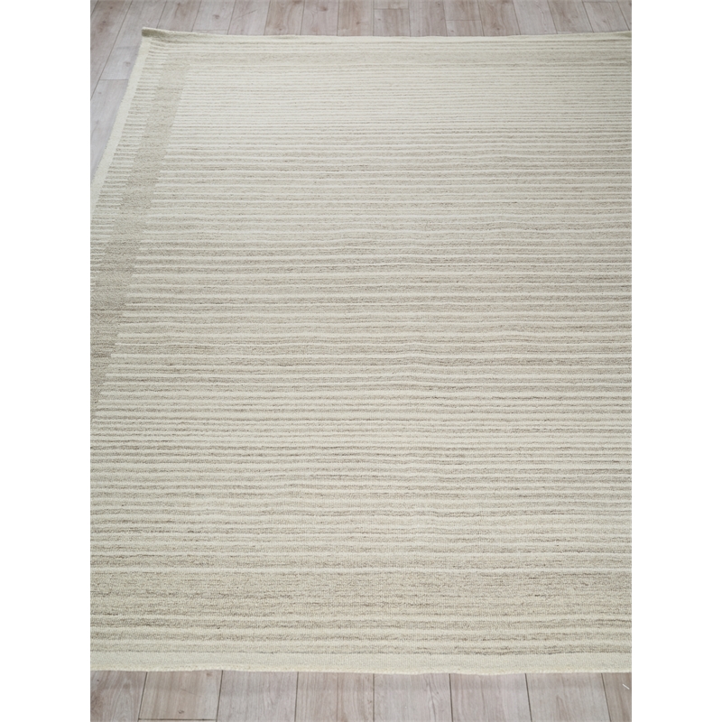Dusseldorf Hand-Tufted New Zealand Wool Beige/Ivory 9'x12' Area Rug